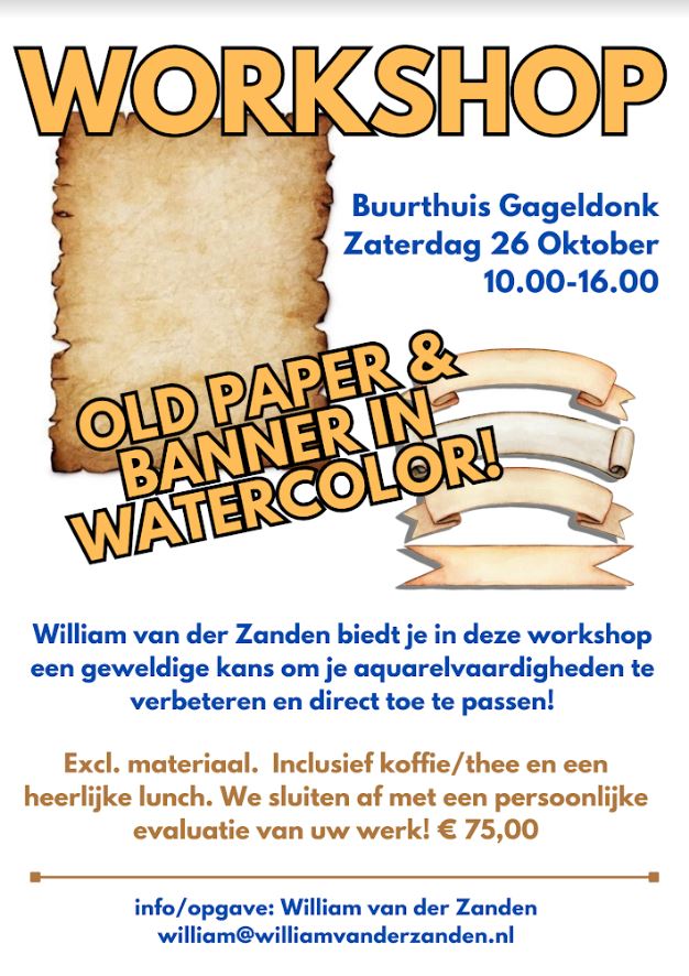 Workshop aquarelleren William van der Zanden