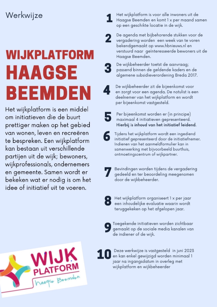 Spelregels Wijkplatform