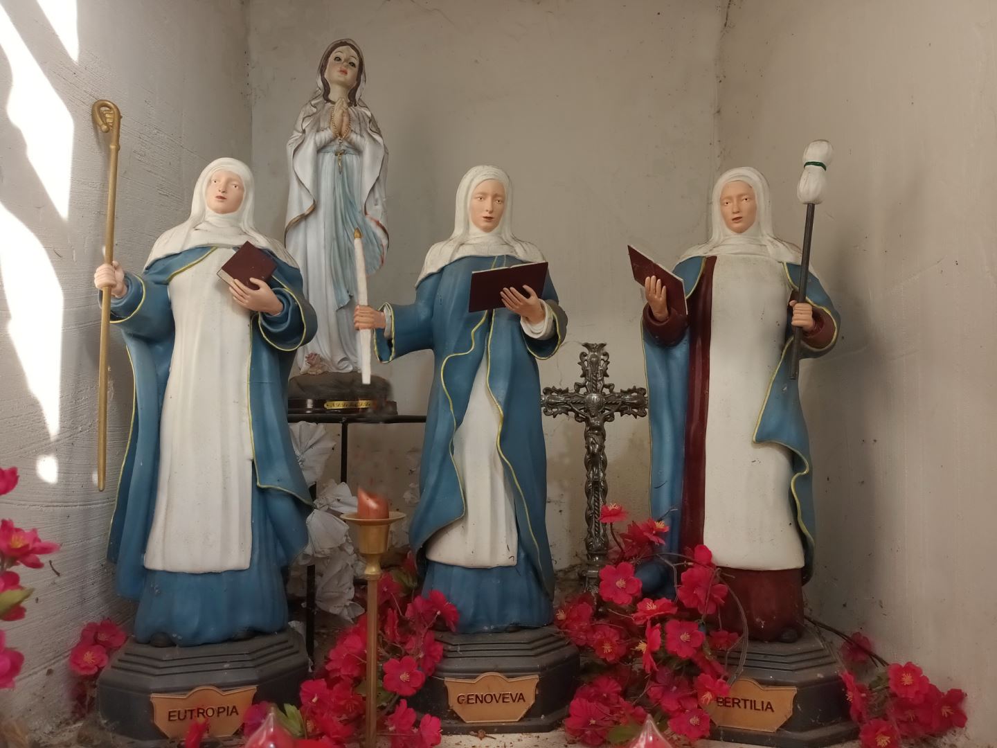 Drie gezusters streekheiligen Bertilia Genoveva Eutropia